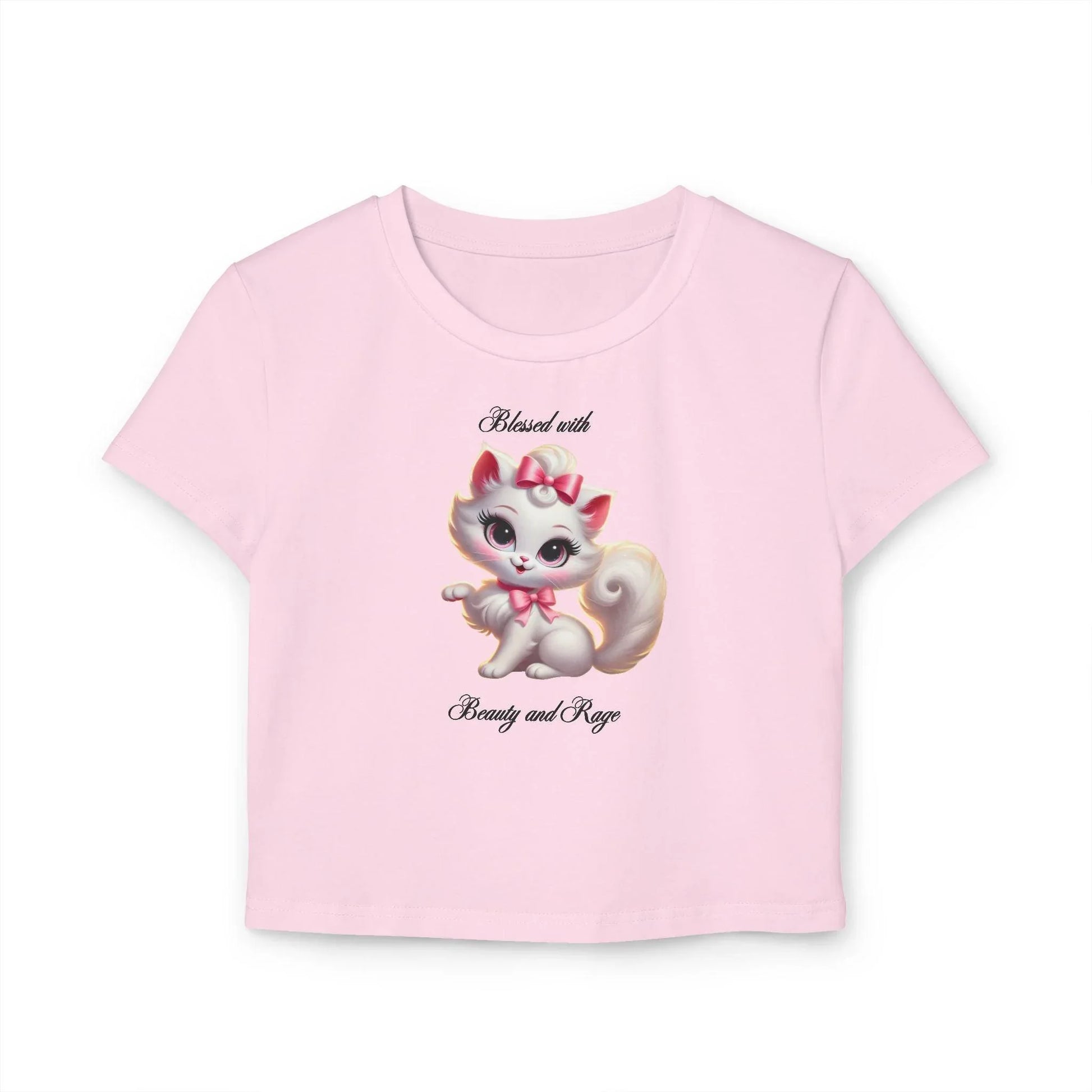 Blessed with Beauty & Rage - Women's Baby Tee 🐱 😈 - Whippie's