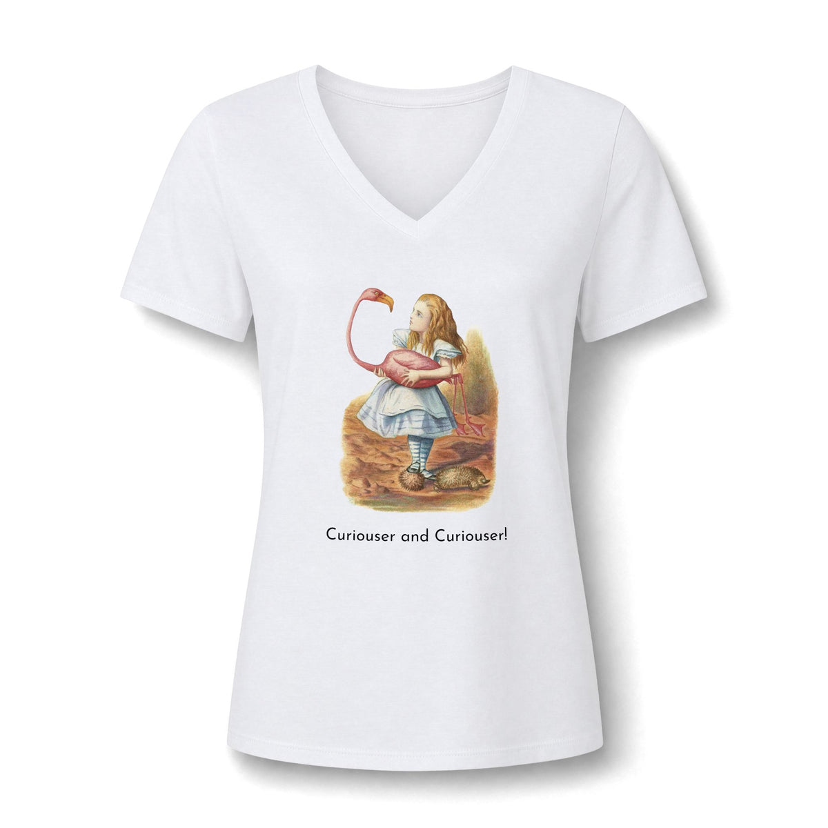 Alice in Wonderland T-Shirt | Flamingo Women’s V-Neck