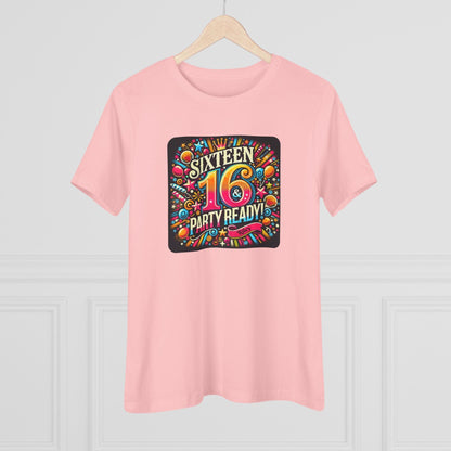 Sweet 16 & Party Ready - Women's Softstyle Tee - Personalizable - Whippie's