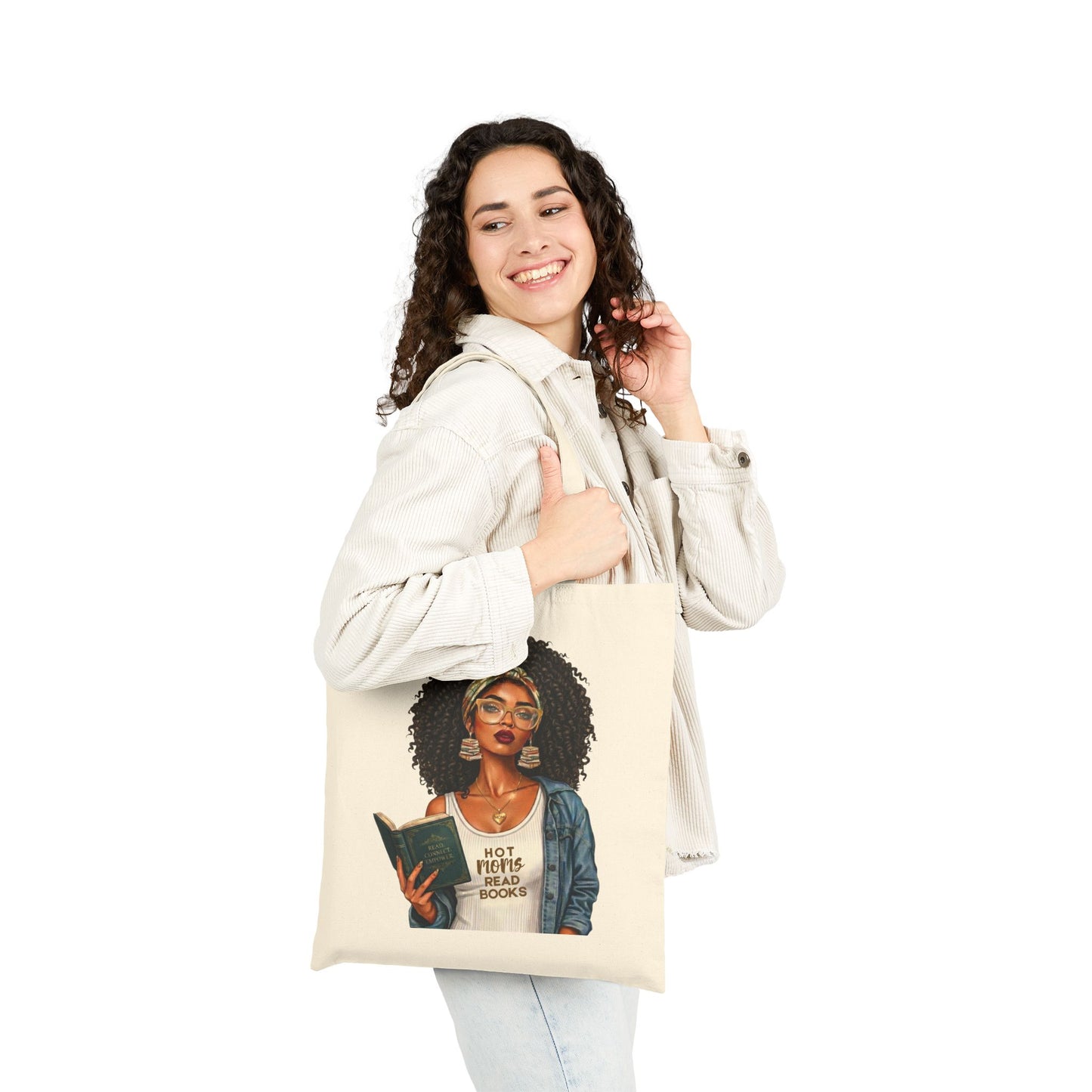 Hot Moms Read Books Tote Bag