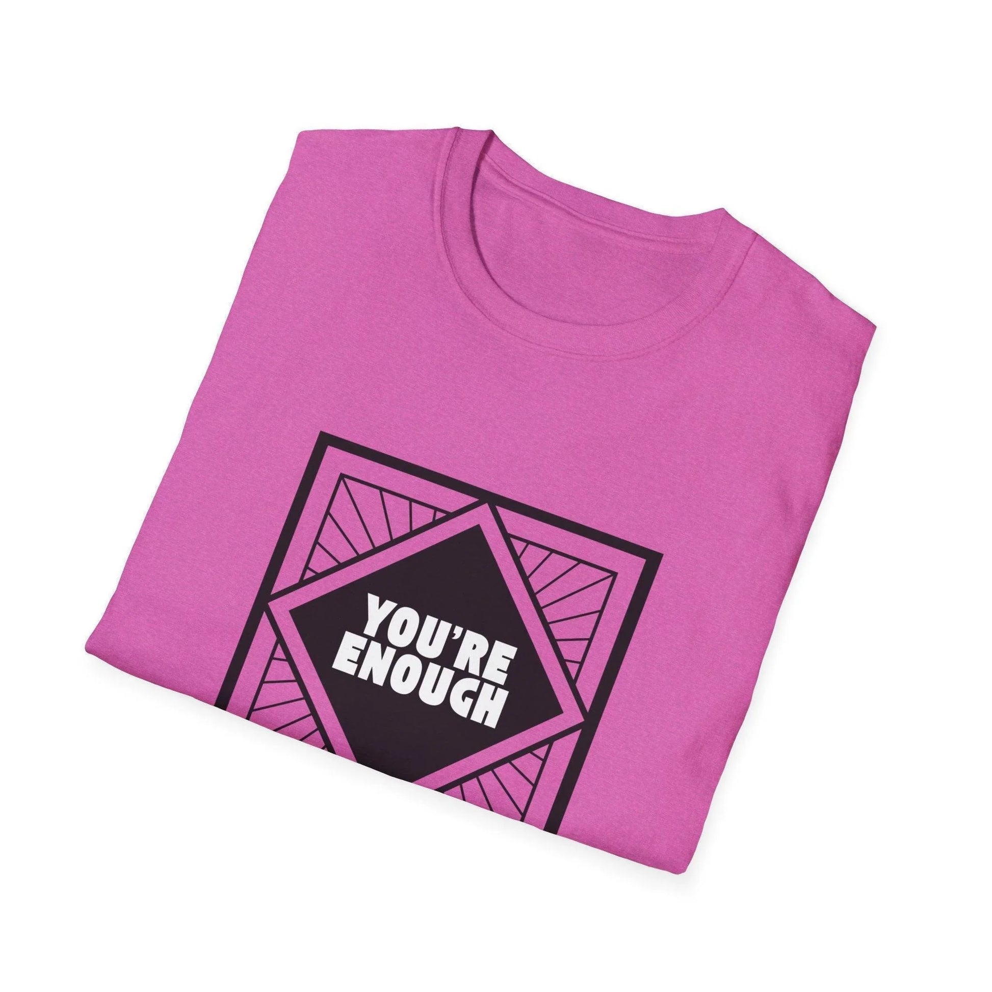 You're Enough - Simple Black Frame - Unisex T-Shirt - Whippie's