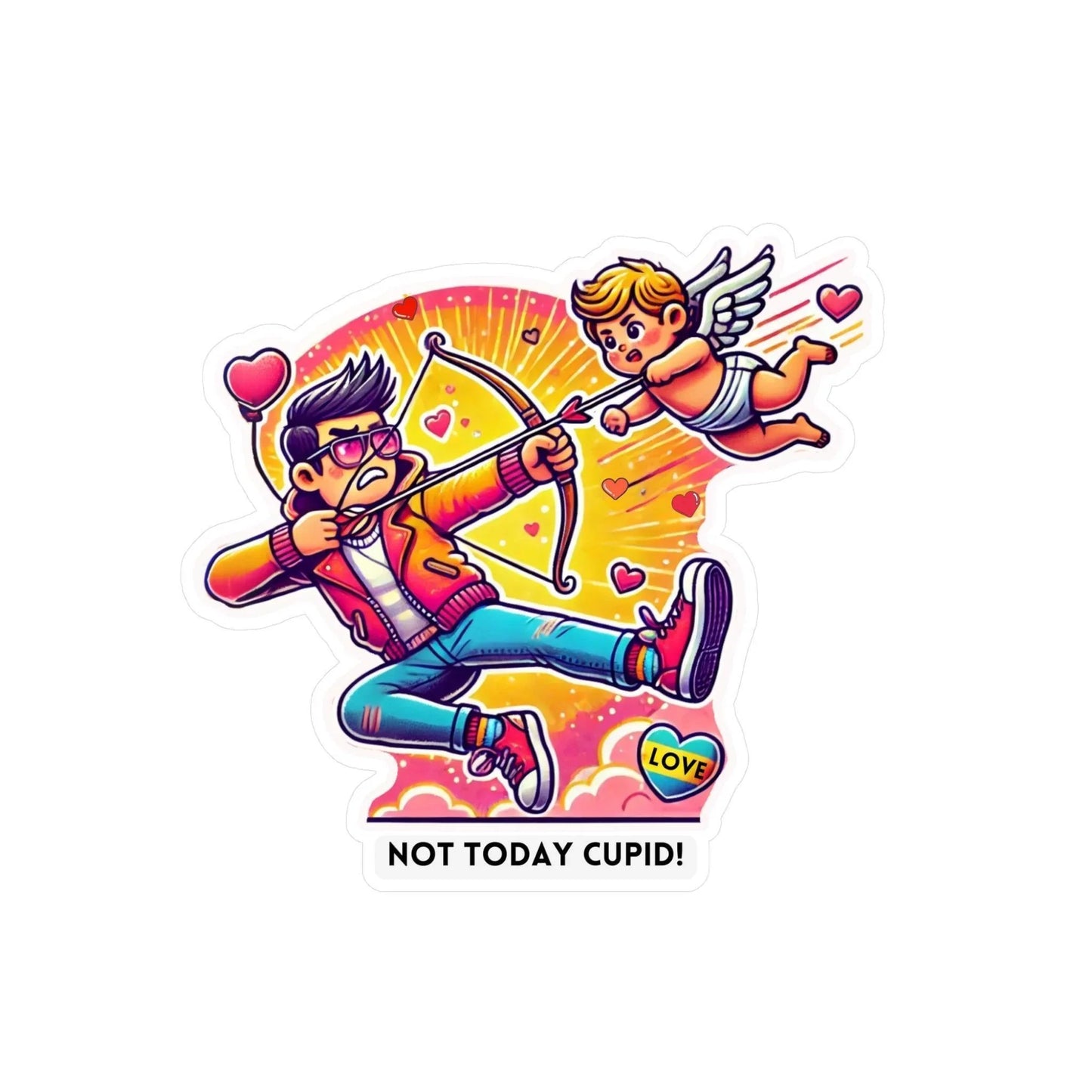 🏹 Cupid Begone! 🏹 Kiss-Cut Vinyl Decal ✨ Love on your own terms! - Whippie's