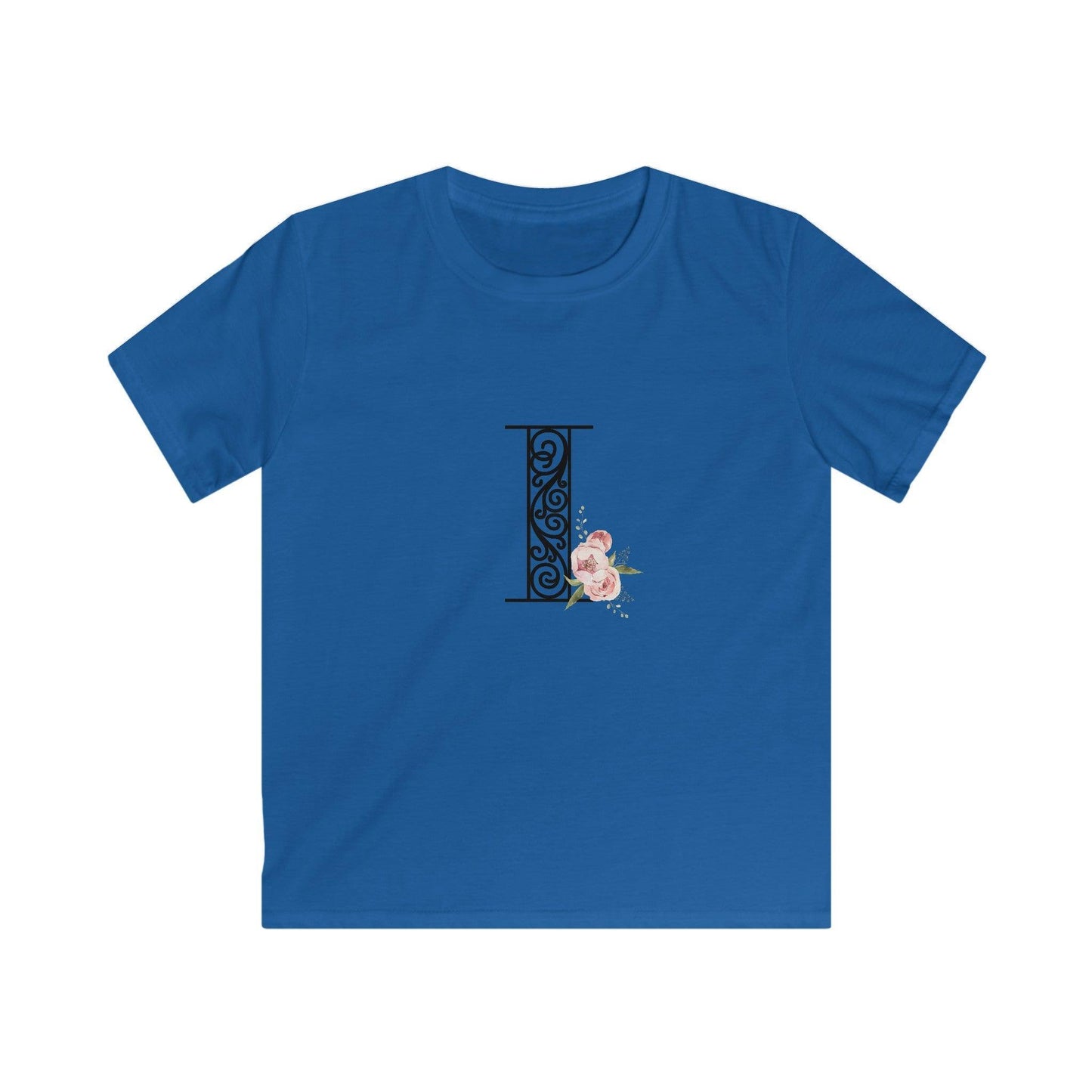 Floral Letters: Letter I - Kids Softstyle Tee - Whippie's