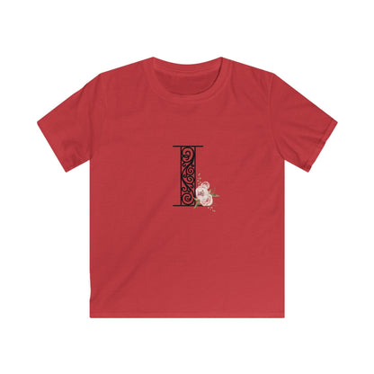 Floral Letters: Letter I - Kids Softstyle Tee - Whippie's