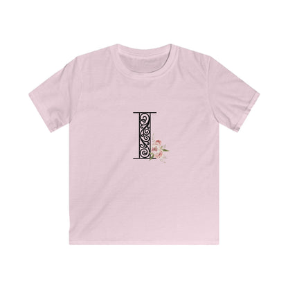 Floral Letters: Letter I - Kids Softstyle Tee - Whippie's