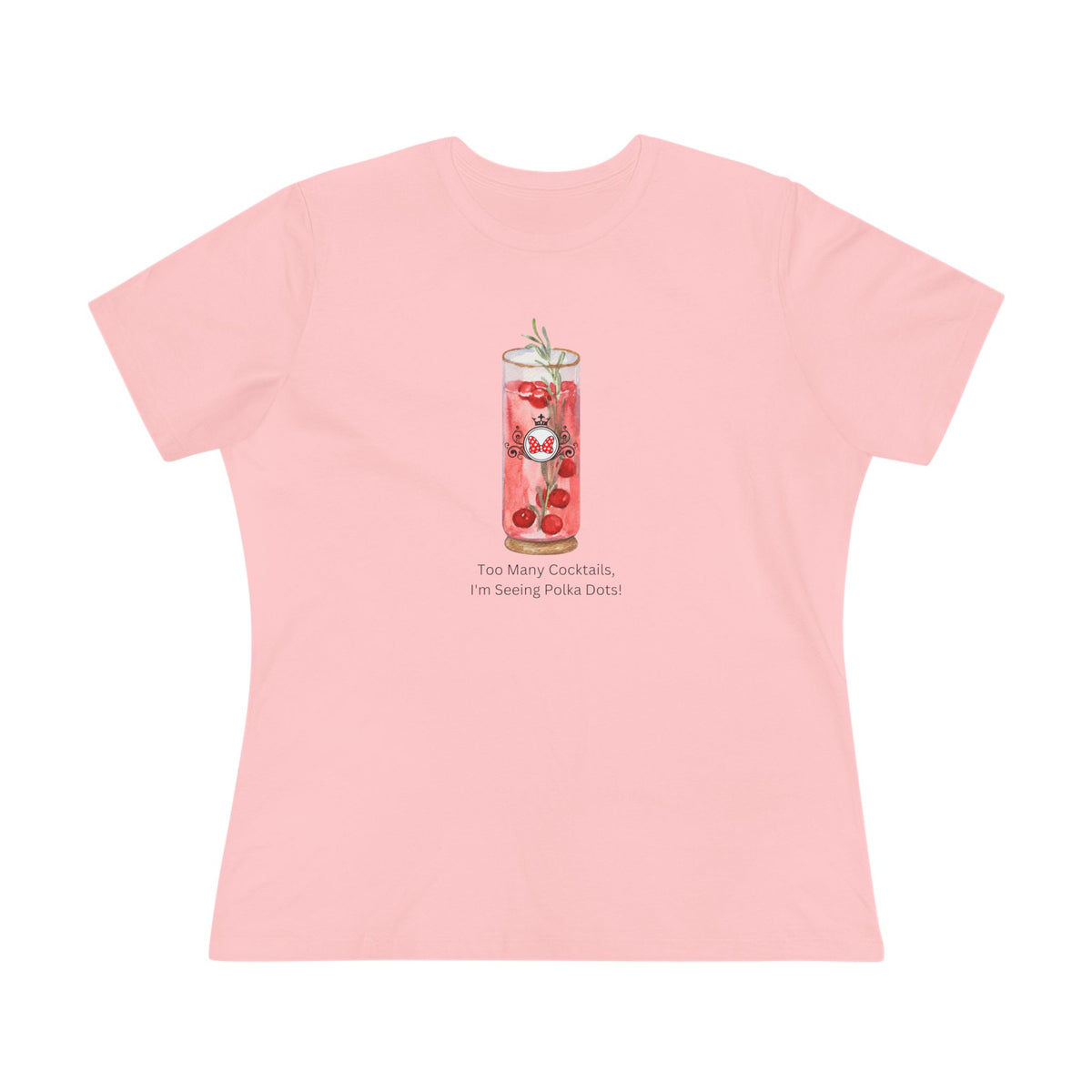 Polka Dot Mouse Cocktail Shirt - Too Many Cocktails!