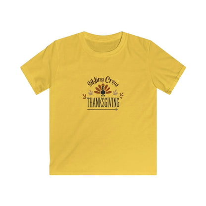 Thanksgiving Sibling Crew - Kids Softstyle Tee - Whippie's