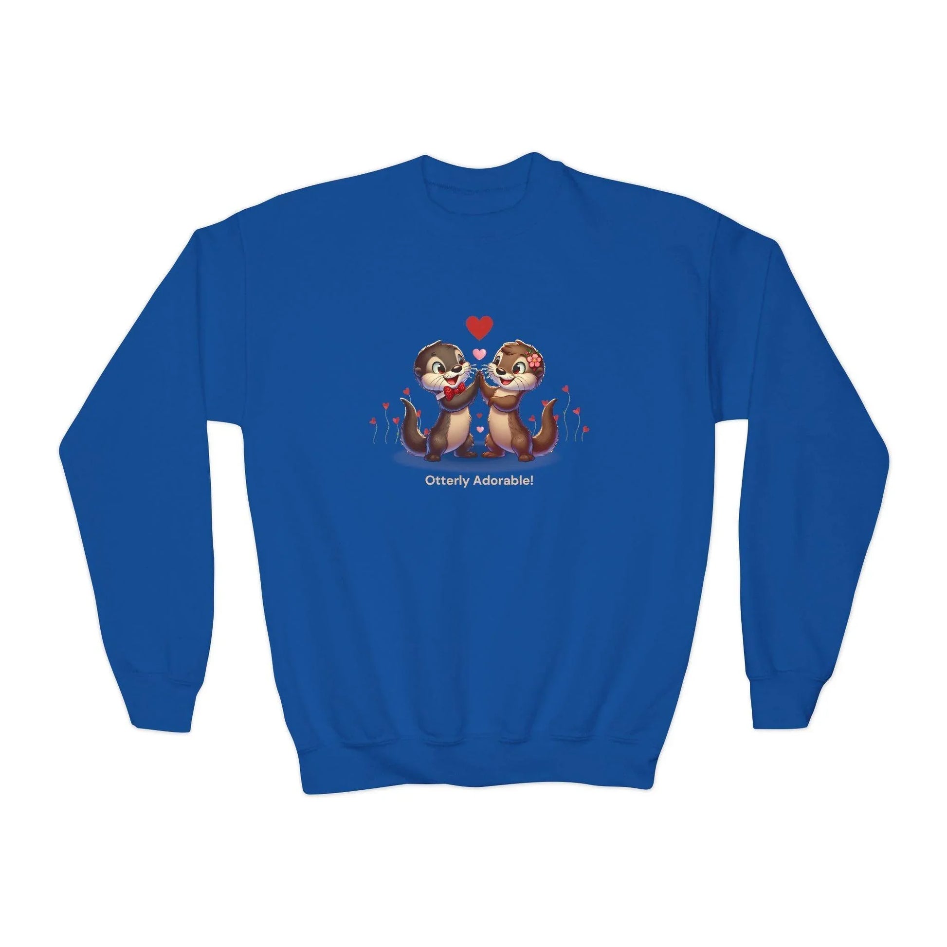 Otterly Adorable! Youth Crewneck Sweatshirt - Cute and Cozy 💖🦦 - Whippie's