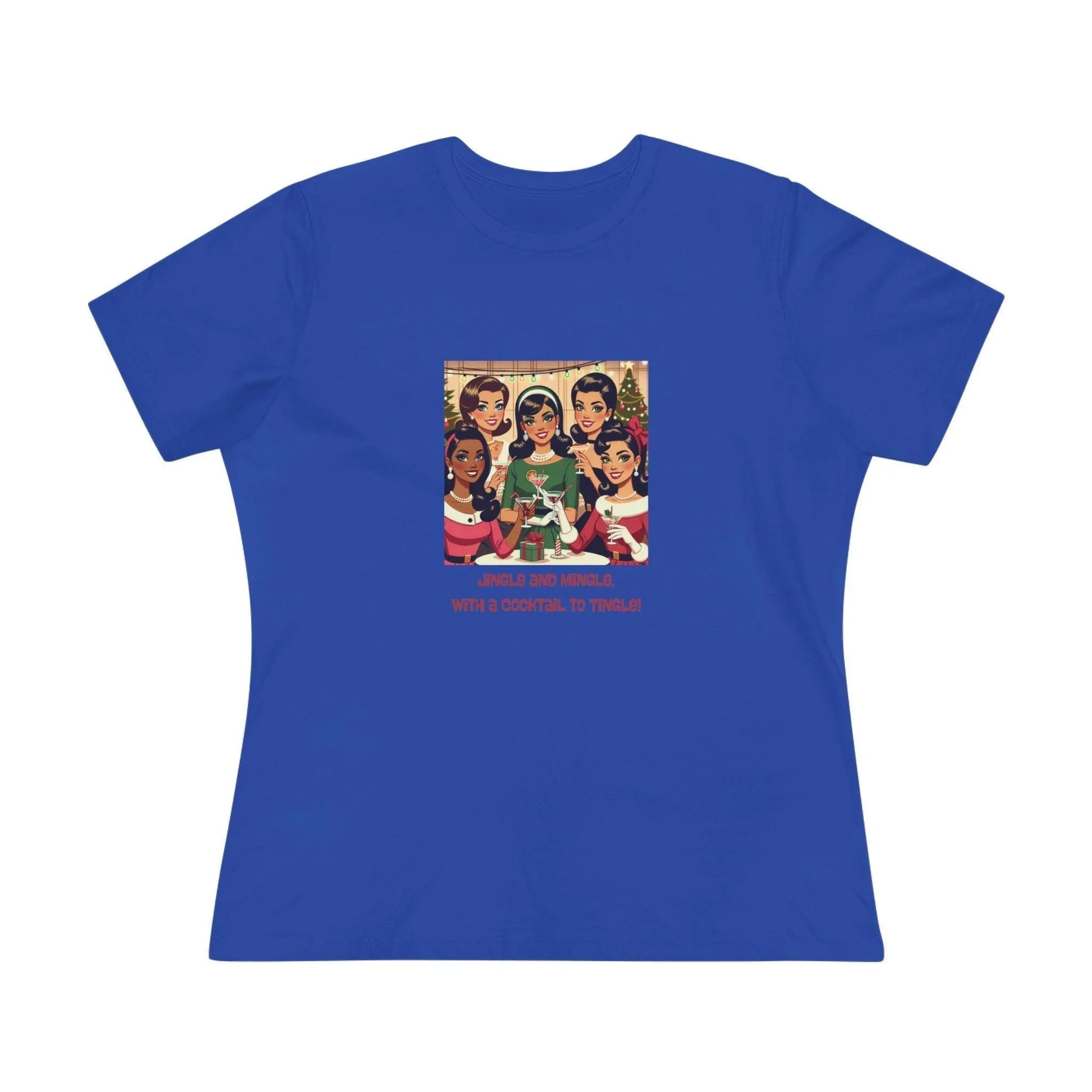 Holiday Friends Sipping Cocktails - Women's Softstyle Tee - Whippie's