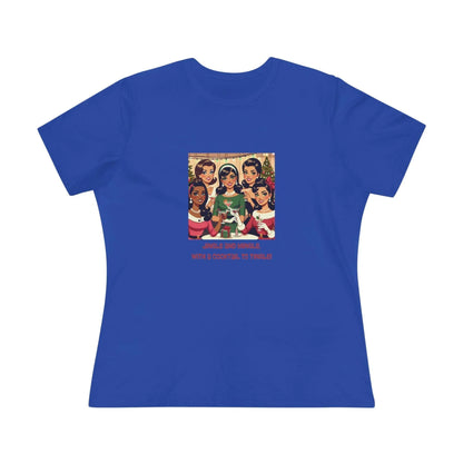 Holiday Friends Sipping Cocktails - Women's Softstyle Tee - Whippie's