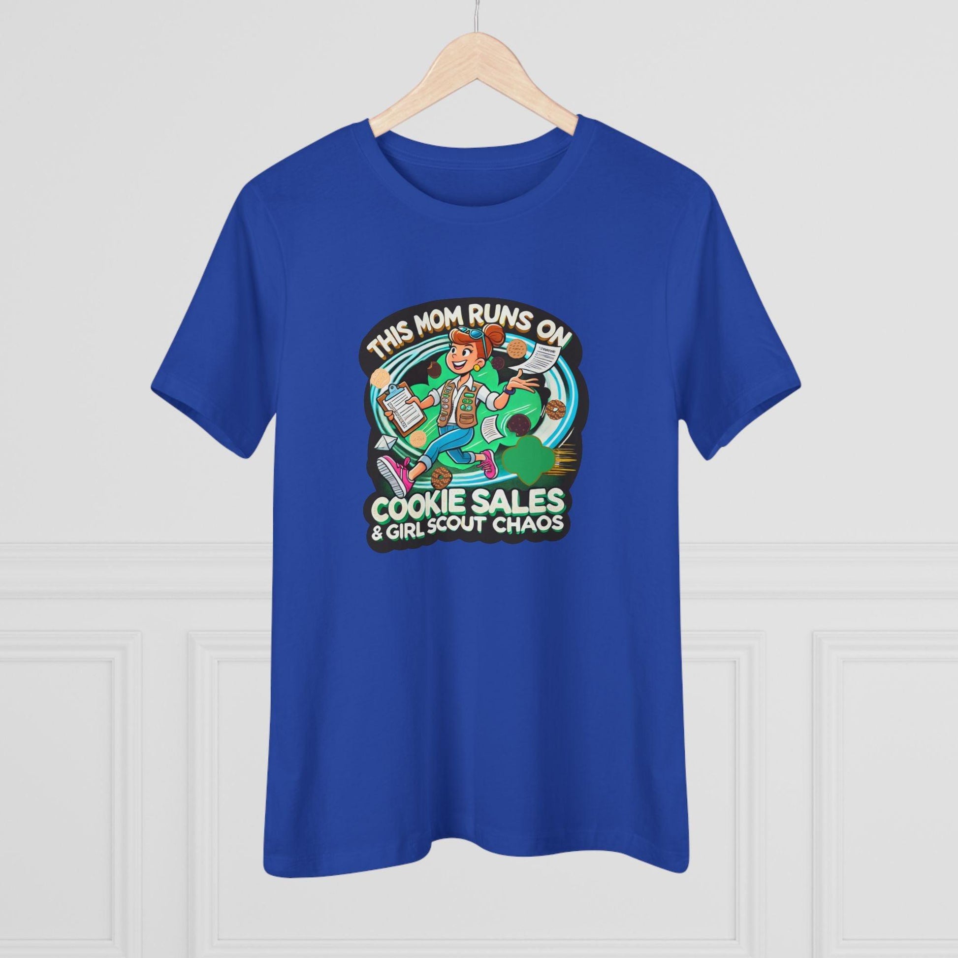 This Mom Runs on Cookies and Girl Scout Chaos - Women's Tee Embrace the Girl Scout Hustle! - Whippie's