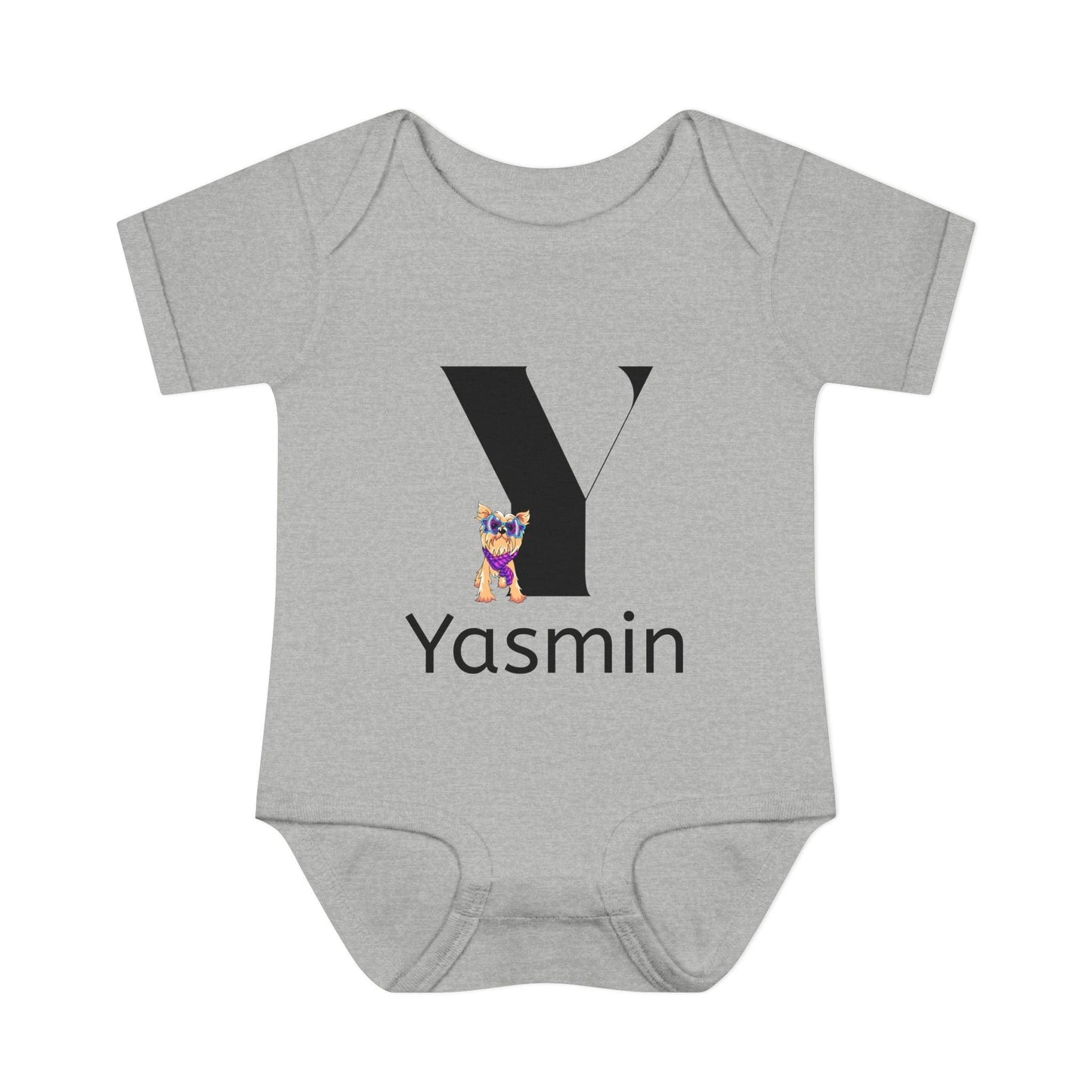 Alphabet Adventures: Letter Y - Yappy Yorkie Baby Onesie - Personalizable - Whippie's