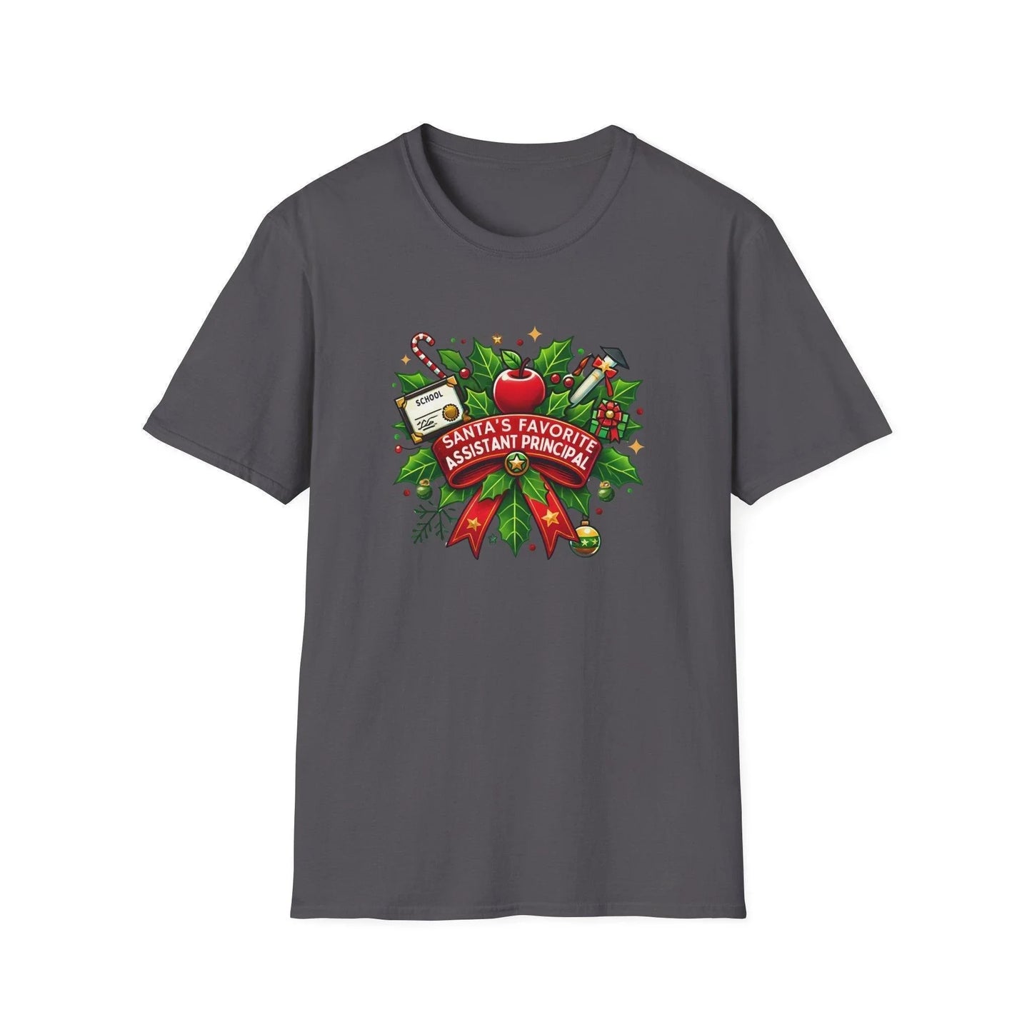 Santa's Favorite Assistant Principal Unisex Tee 🍎🎅 - Whippie's