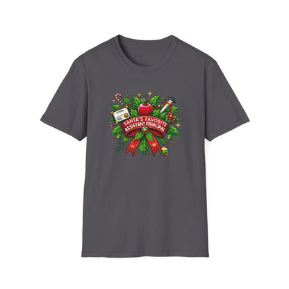 Santa's Favorite Assistant Principal Unisex Tee 🍎🎅 - Whippie's