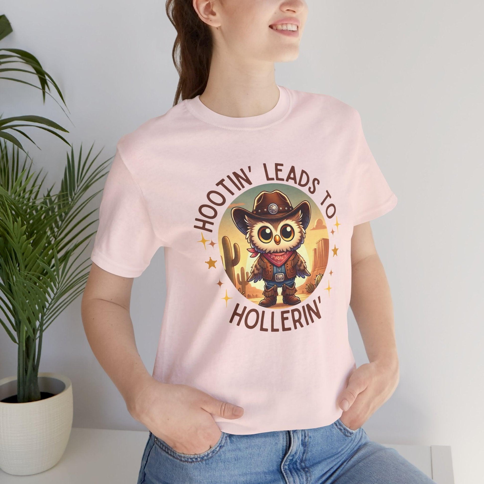 Hootin' Leads to Hollerin' - Unisex Jersey Tee - 🤠 Yeehaw! Embrace Your Inner Cowboy/Cowgirl 🤠 - Whippie's