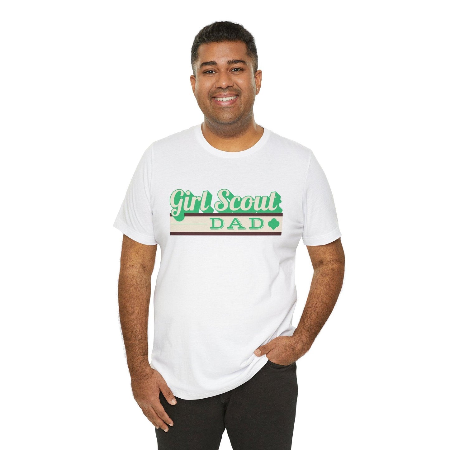 Proud Girl Scout Dad - Unisex Jersey Tee - Vintage Vibes for a Supportive Dad! - Whippie's