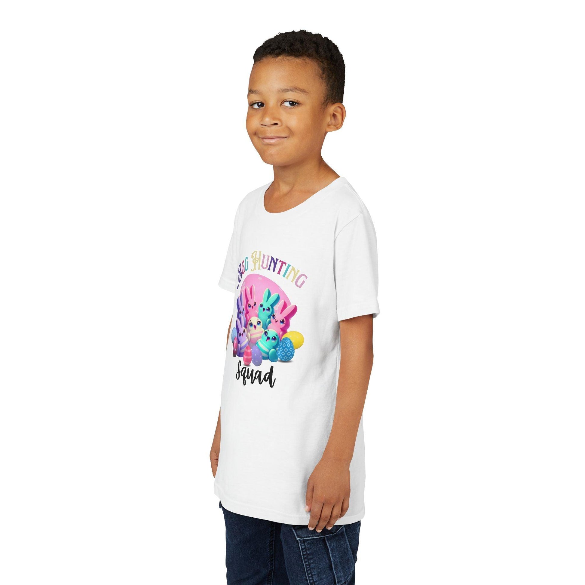 Egg Hunting Squad Youth Tee - 🐣🐰 Hop into Easter Fun! 🐰🐣 - Whippie's