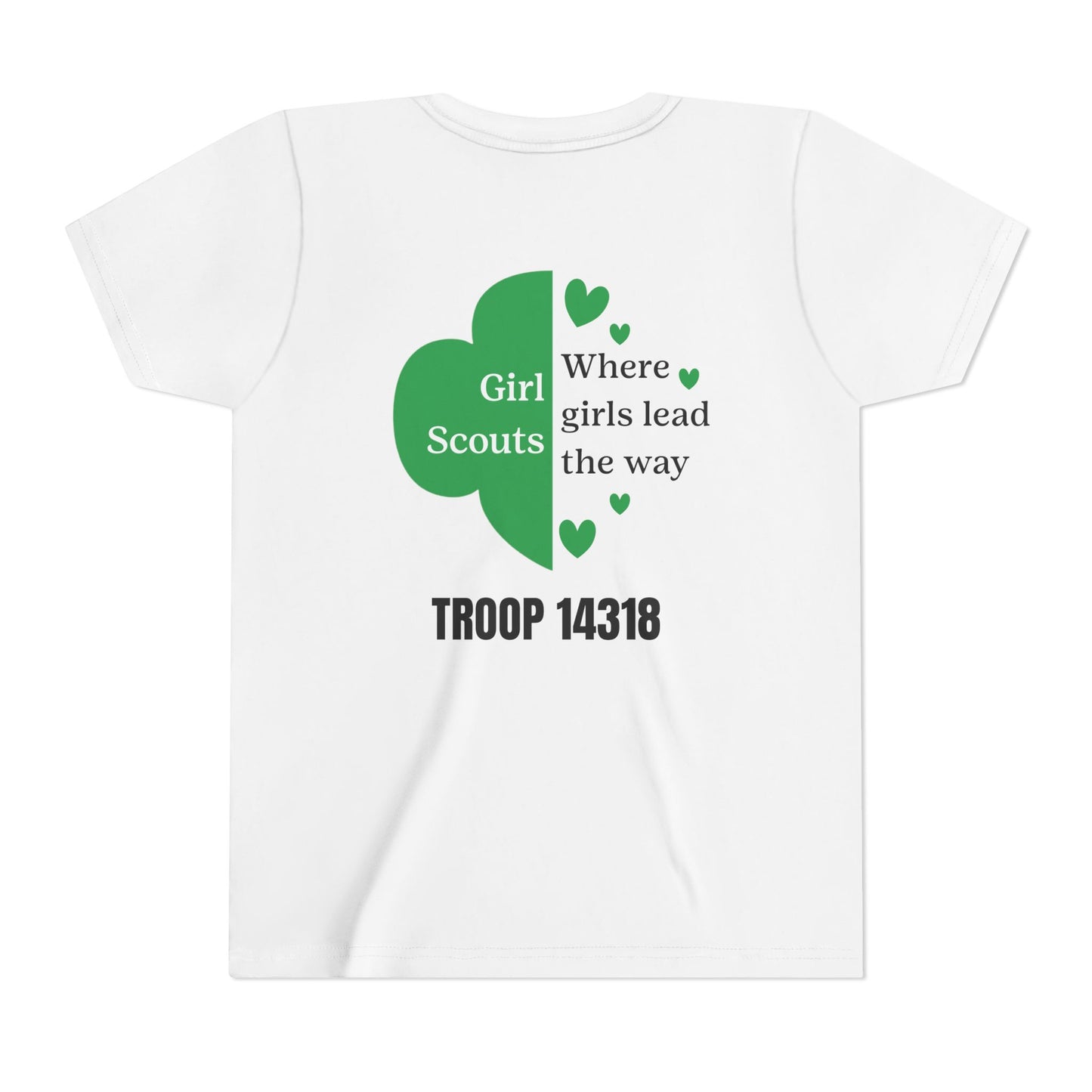 Personalized Girl Scout Trefoil Troop Tee | Girls Lead the Way -Youth
