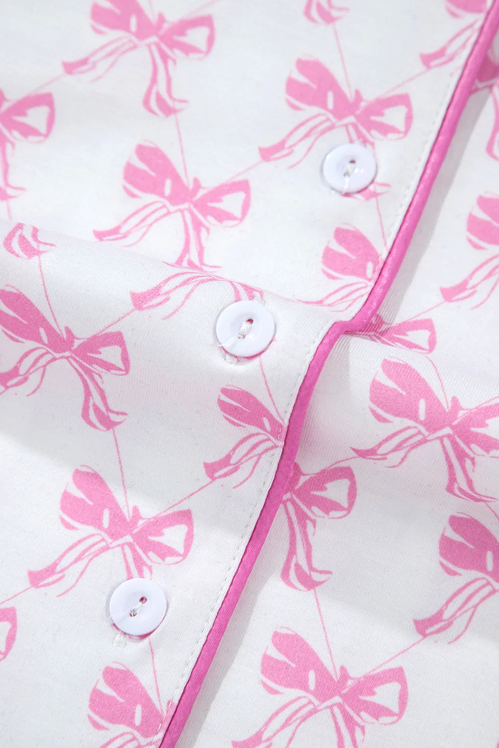 Bowknot Pajama Set | Clover or Bow Print Sleepwear Set