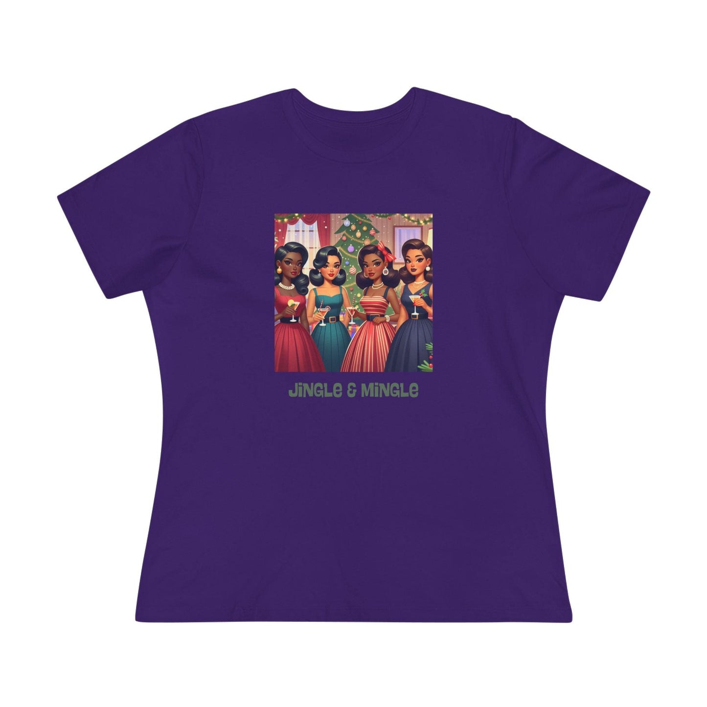 Jingle and Mingle Tee - Holiday Cheer, Please! 🥂🎄 Women's Softstyle Tee - Whippie's
