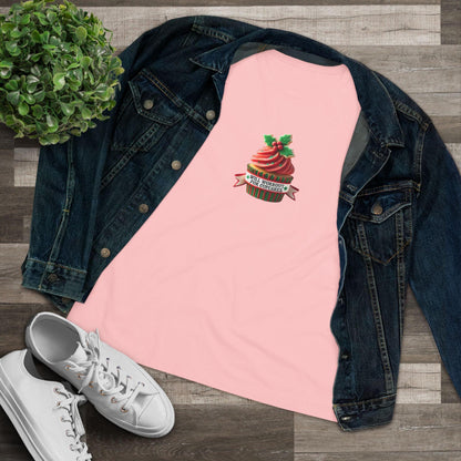 Will Workout for Cupcakes - Christmas Edition - Fuel Your Fitness! 🧁💪🎄 - Women's Softstyle Tee - Whippie's