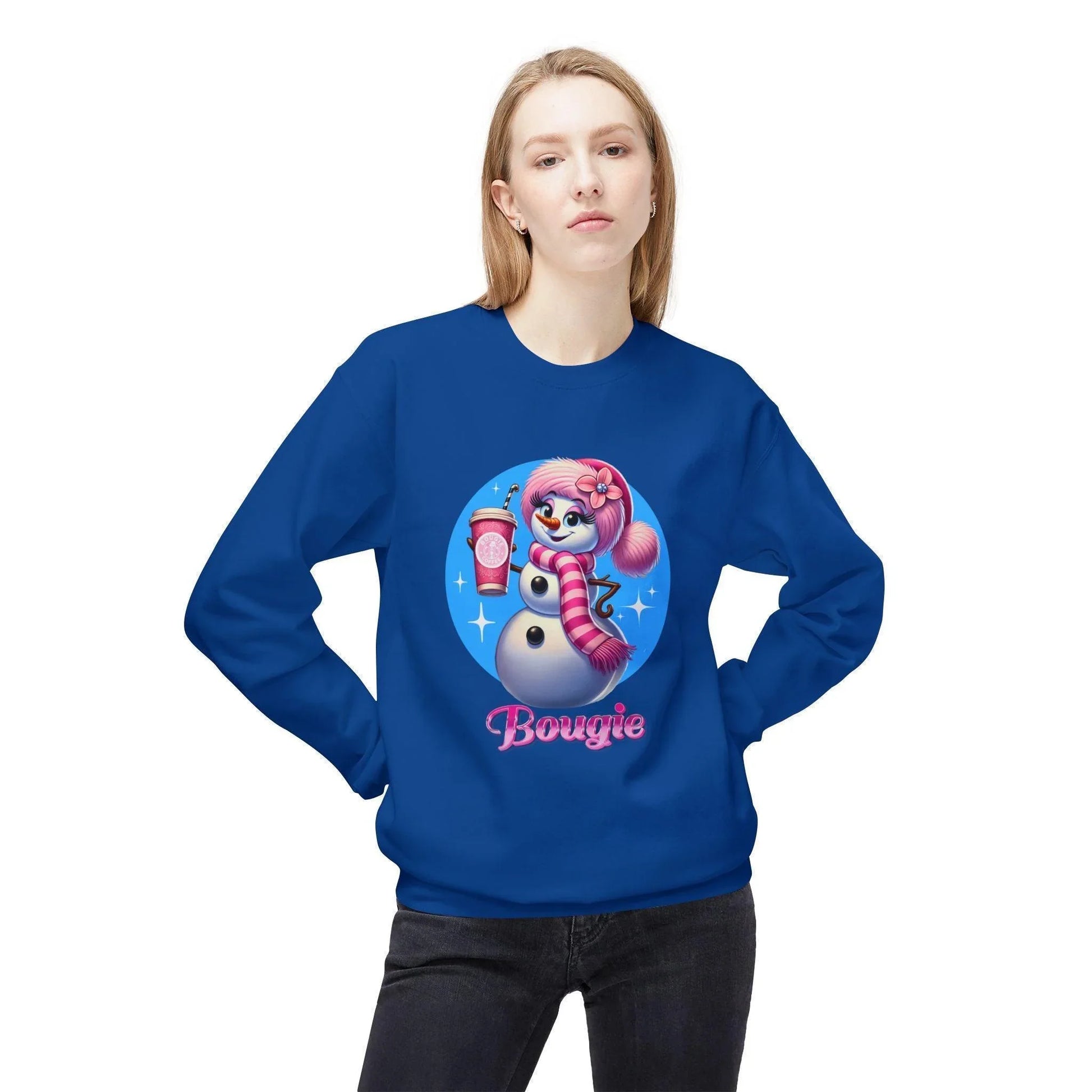 Bougie Snowwoman ❄️⛄☕ Unisex Fleece Sweatshirt ✨ - Whippie's