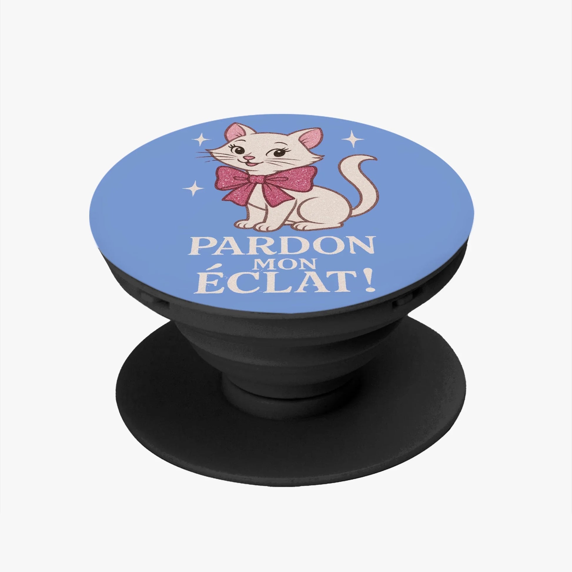 246. Pardon Mon Éclat (Excuse My Sparkle) Cat Phone Grip & Stand - Whippie's