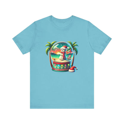 Tropical Christmas Paradise: Merry Christmas Unisex Jersey Short Sleeve Tee - Whippie's
