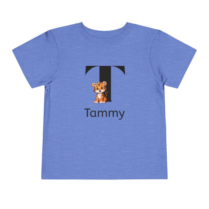 Alphabet Adventures: Letter T - Tiger Toddler T-shirt - Personalizable - Whippie's