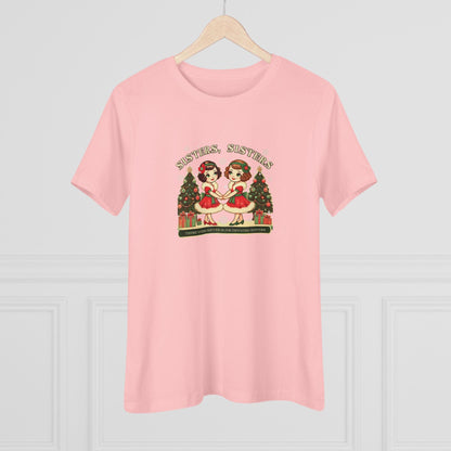Sisters, Sisters (Brunette Sisters) There Were Never Such Devoted Sisters! 👭🏽🎄 Women's Softstyle Tee - Whippie's