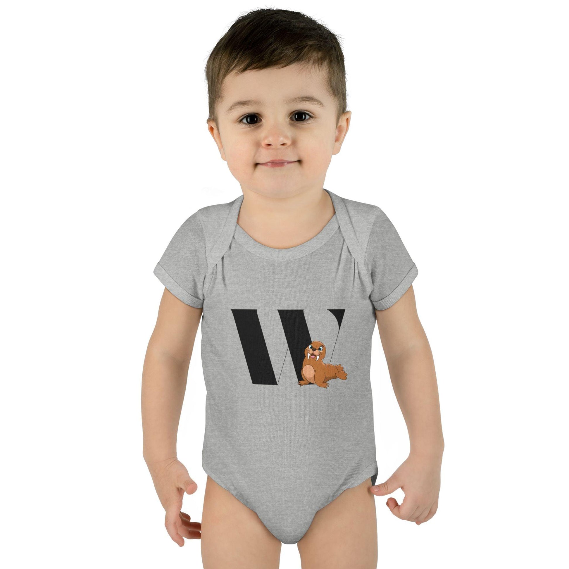 Alphabet Adventures: Letter W - Wonderful Walrus Baby Onesie W is for Wonderful Walrus! - Whippie's