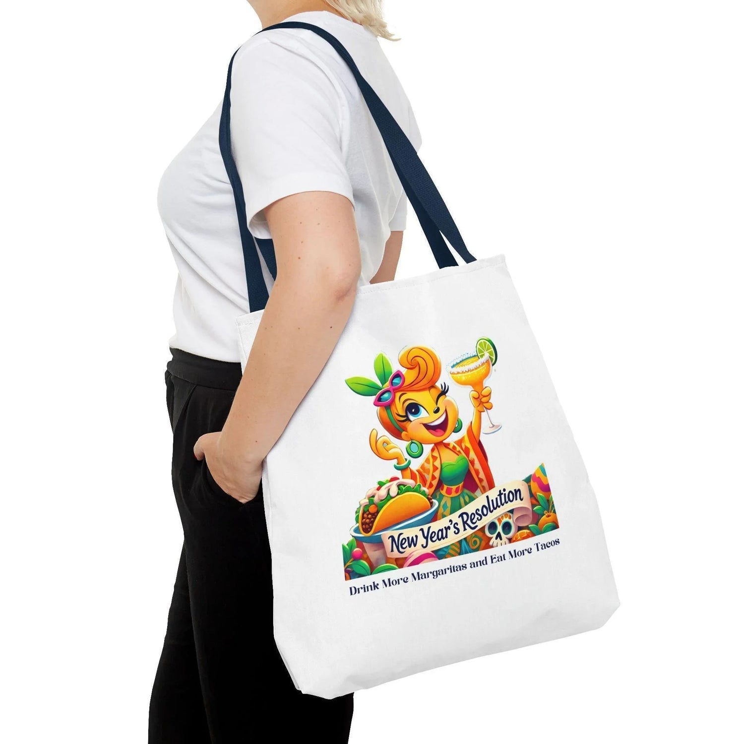 New Year's Resolution Tote Bag - Sip, Savor, Repeat 🍹🌮 - Whippie's