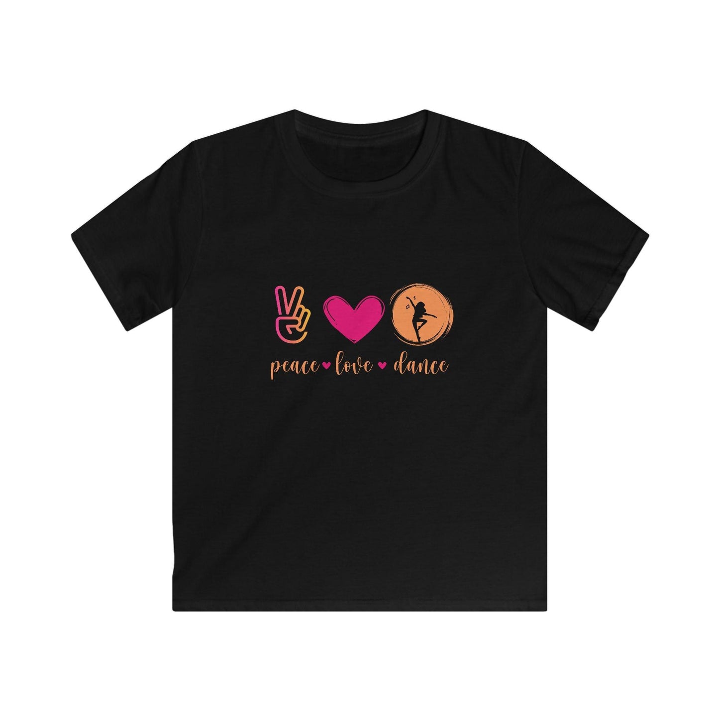 Peace, Love & Dance Youth Tee - ✌️❤️💃 Express Yourself Through Movement! 💃❤️✌️ - Whippie's