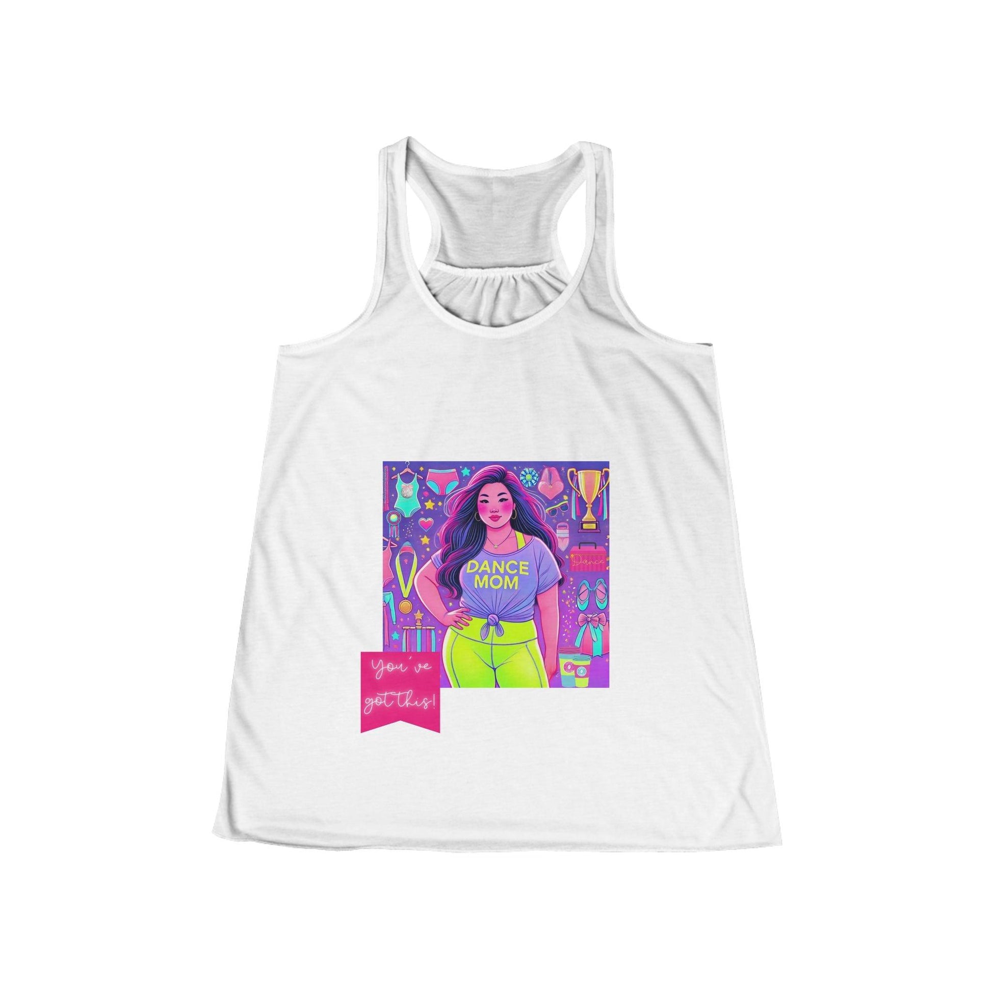 Dance Mom: You've Got This - Asian Mom - Women's Flowy Racerback Tank - Whippie's