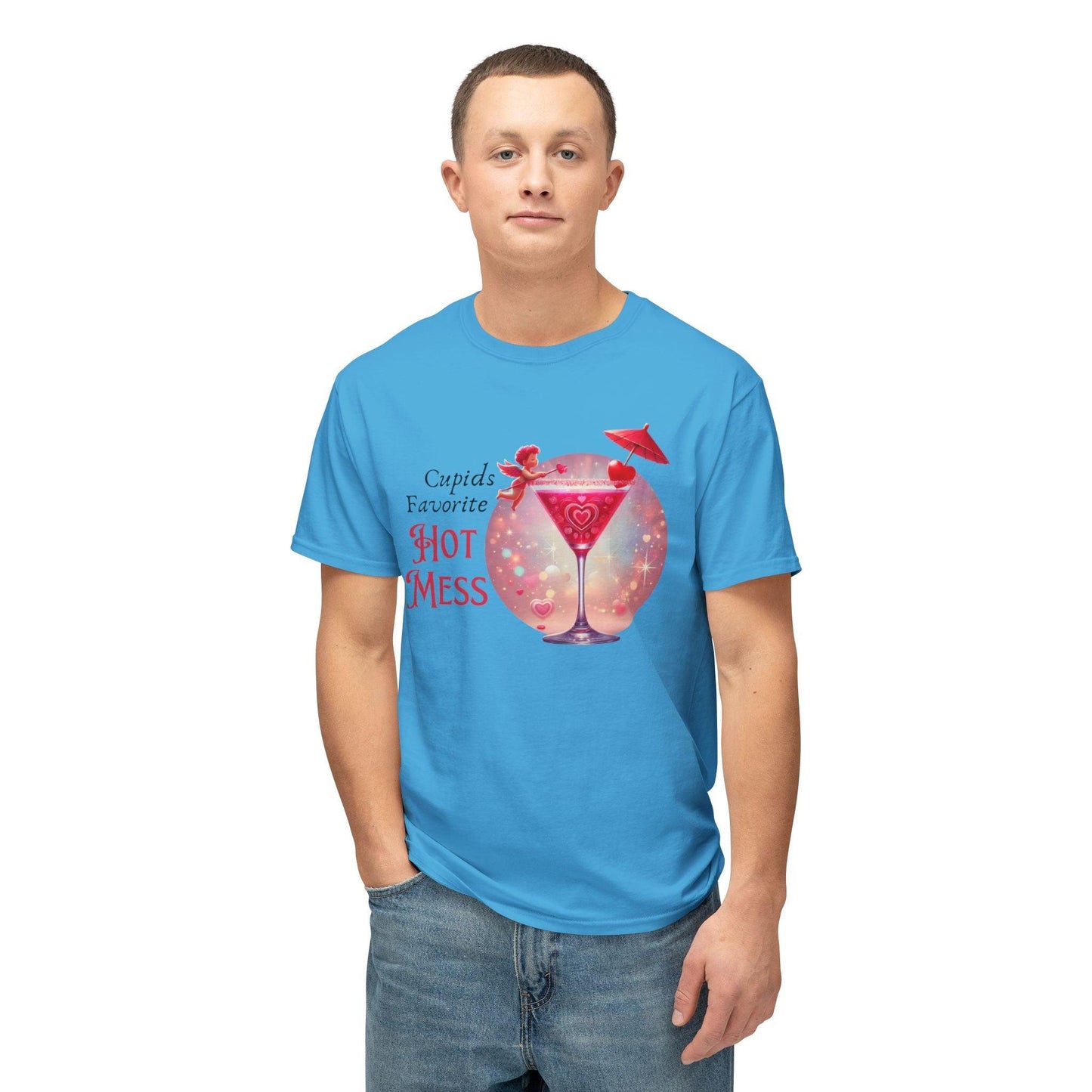 Cupids Favorite Hot Mess Unisex HD Cotton T-shirt - Valentine's Day Special - Whippie's