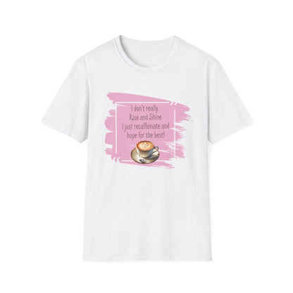 Recaffeinate & Hope Unisex Tee - But First, Coffee! ☕️💖 - Whippie's