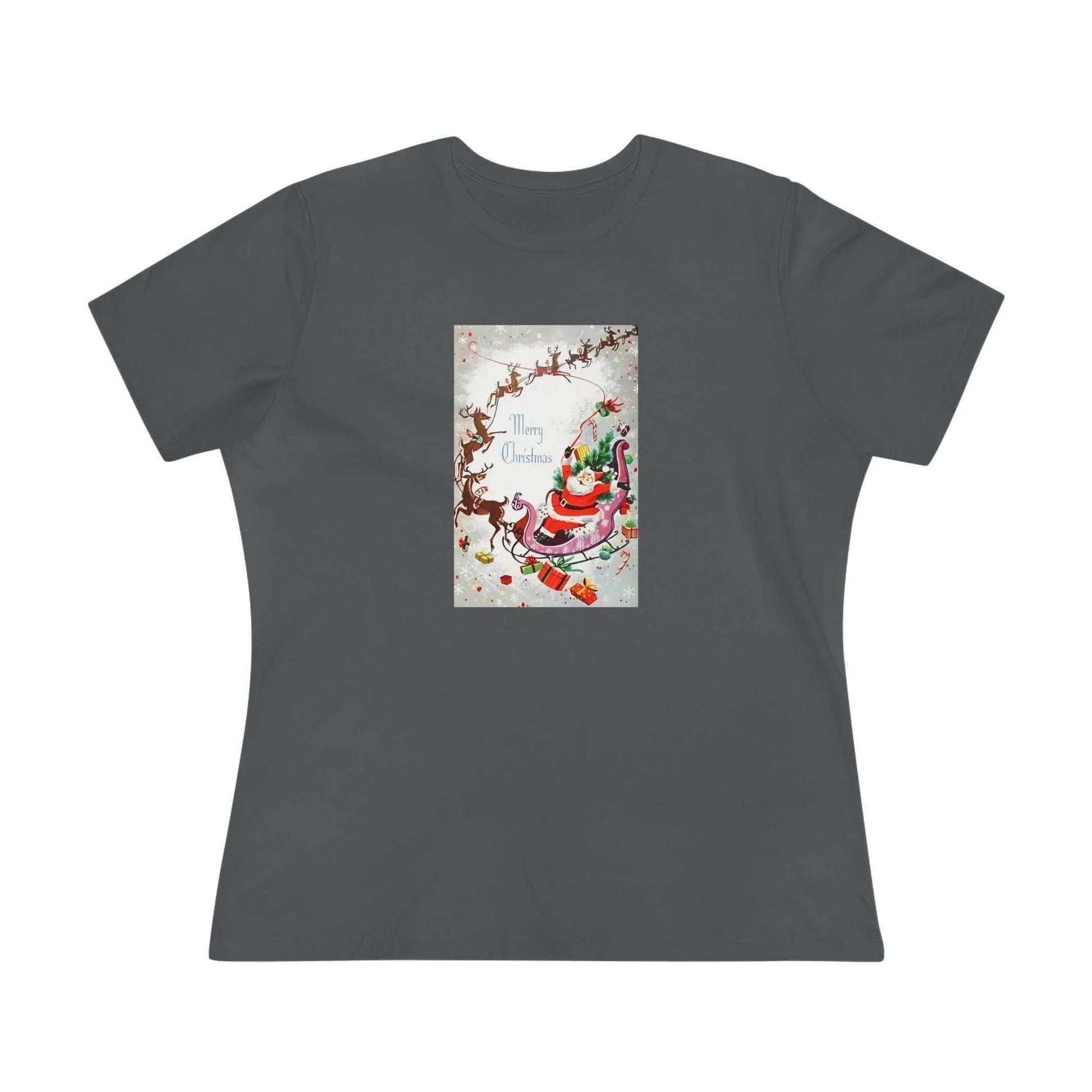 Merry Christmas - Santa and His Sleigh - Women's Tee - Whippie's