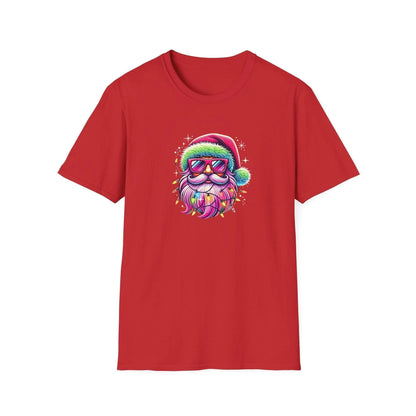 Shine Bright Like Santa! 🎅🎄🌈✨ - Unisex Softstyle T-shirt - Whippie's
