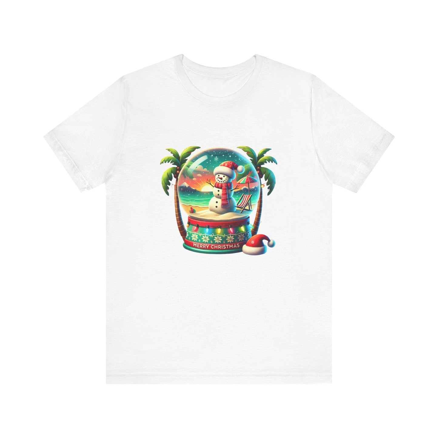 Tropical Christmas Paradise: Merry Christmas Unisex Jersey Short Sleeve Tee - Whippie's