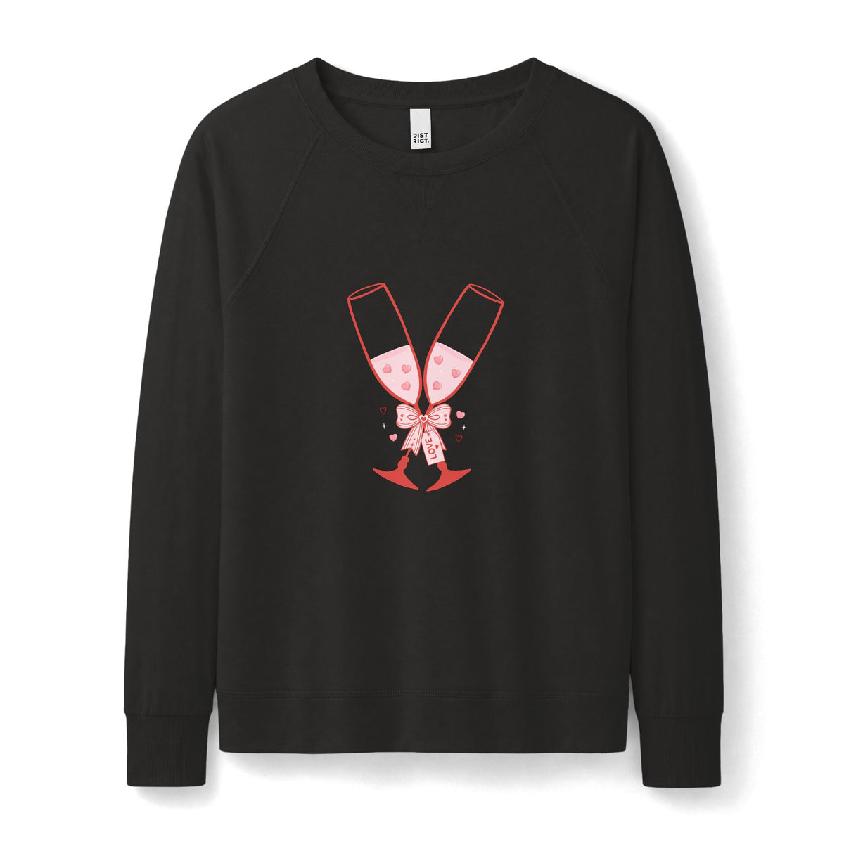 Valentine Sweatshirt for Women | Champagne Love Lightweight Crewneck