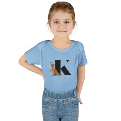 Alphabet Adventures: Letter K - Kind Kangaroo Baby Onesie K is for Kind Kangaroo! - Whippie's