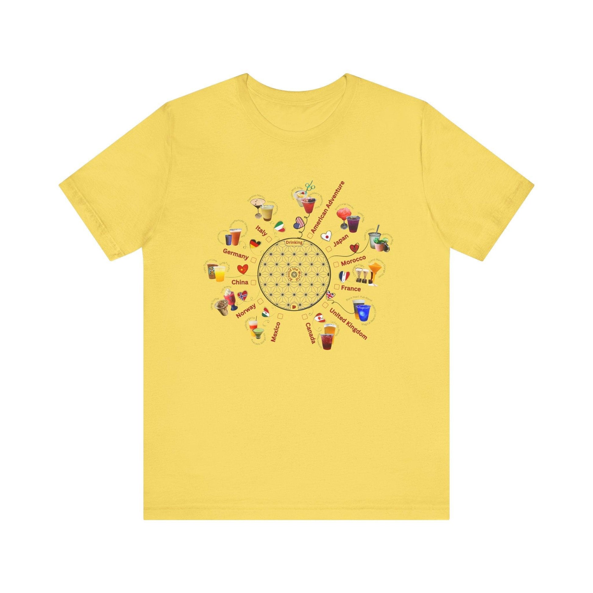Drinking Around the World Check-Off Unisex Tee - Whippie's