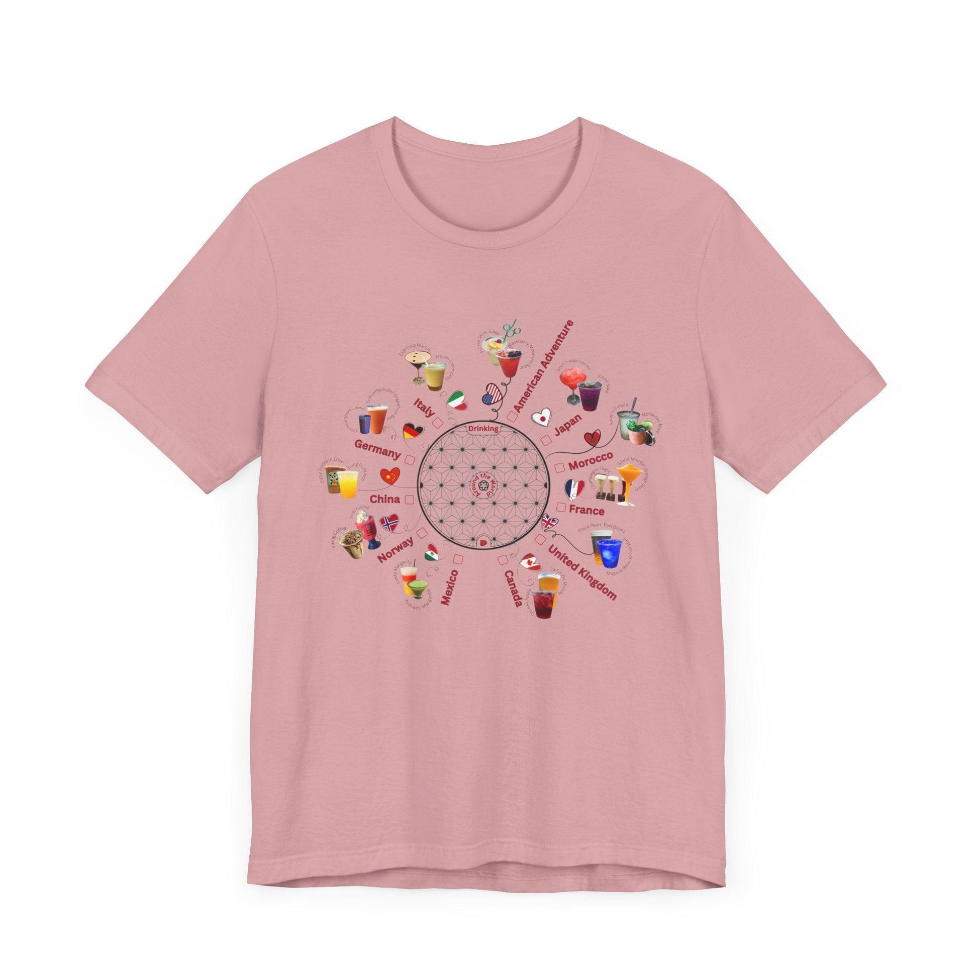 Drinking Around the World Check-Off Unisex Tee - Whippie's
