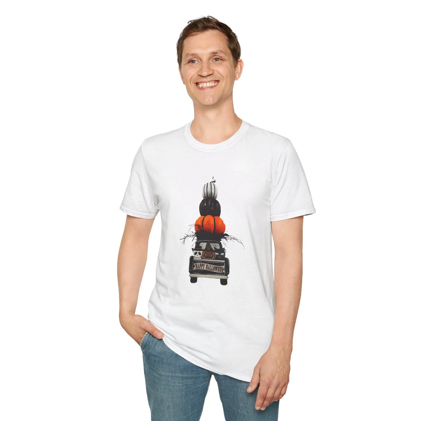 Halloween Truck | Festive Pumpkin Pickup Unisex Tee