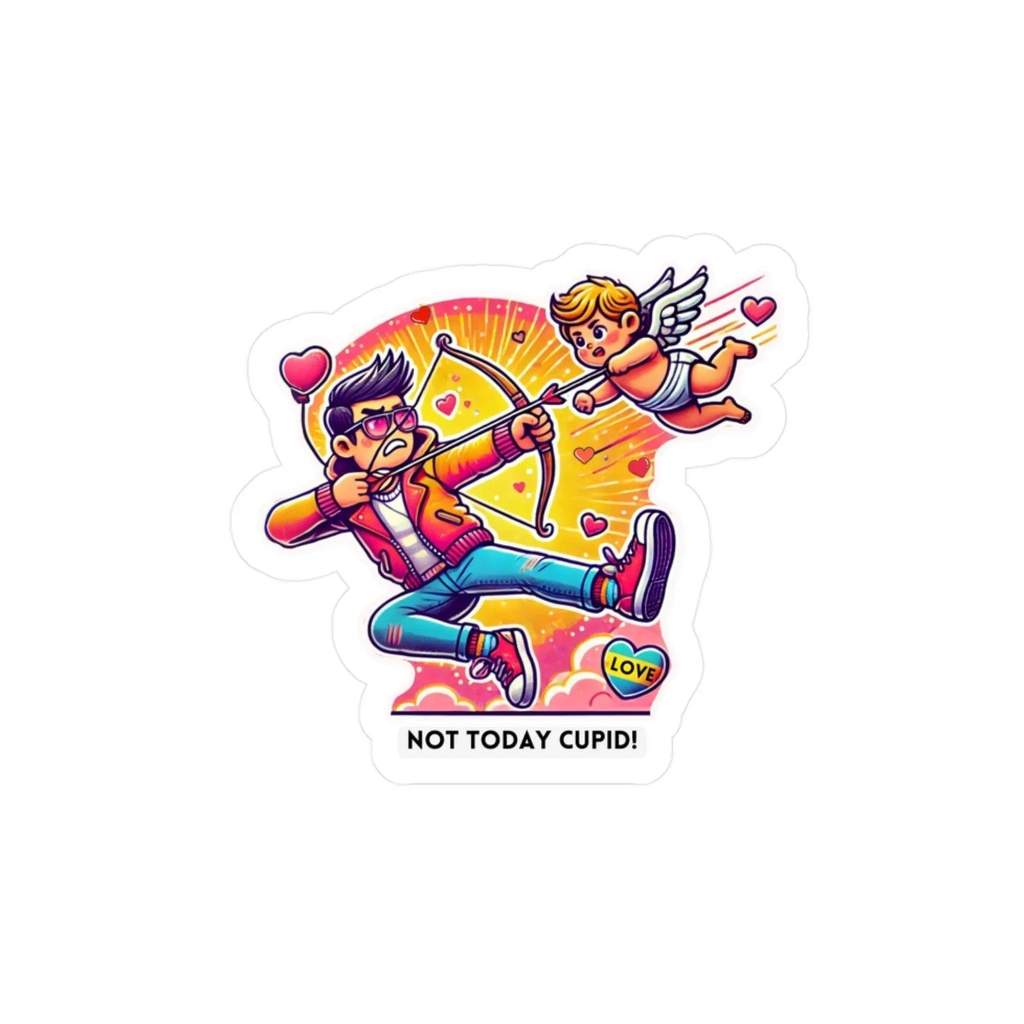 🏹 Cupid Begone! 🏹 Kiss-Cut Vinyl Decal ✨ Love on your own terms! - Whippie's
