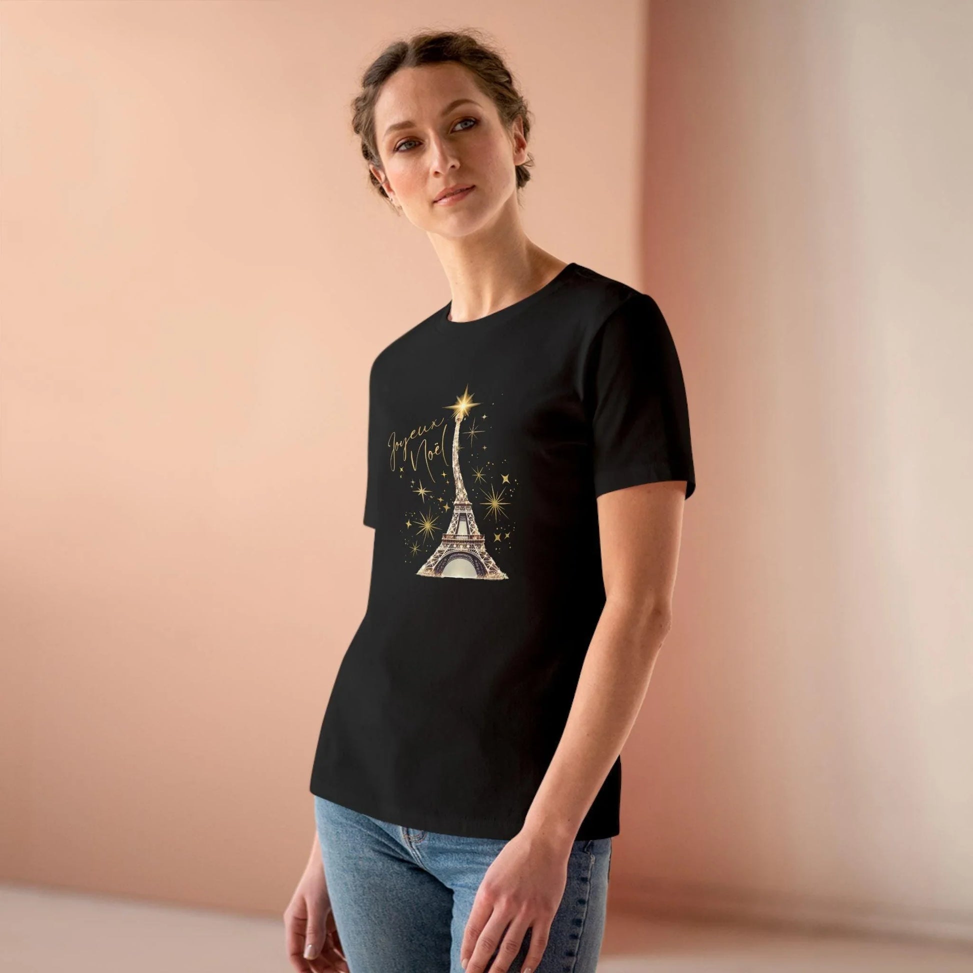 ✨ Joyeux Noël Women's Tee 🗼 A touch of Parisian elegance. - Whippie's