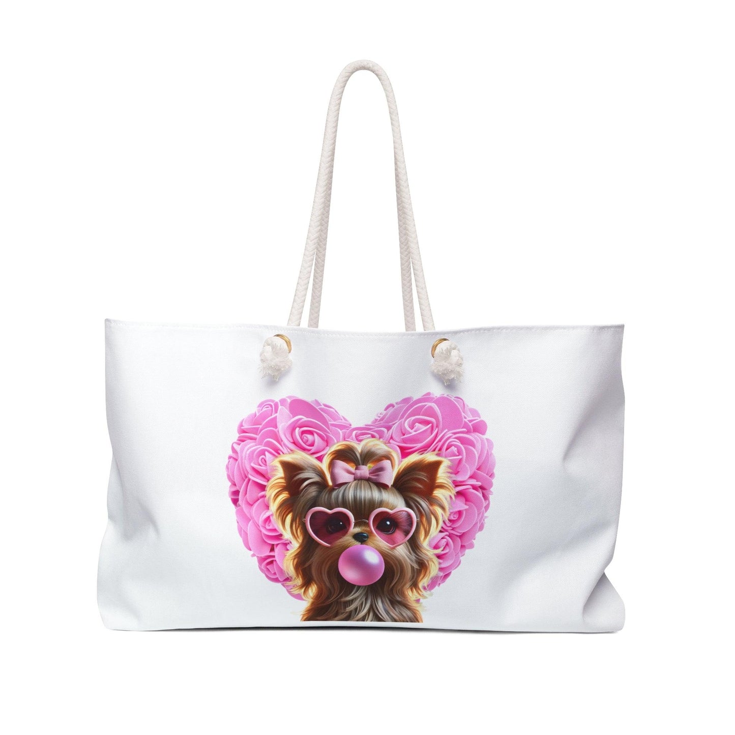 Yorkie Love Weekender Tote Bag - 💖 Carry Your Cuteness with Style! 💖 - Whippie's