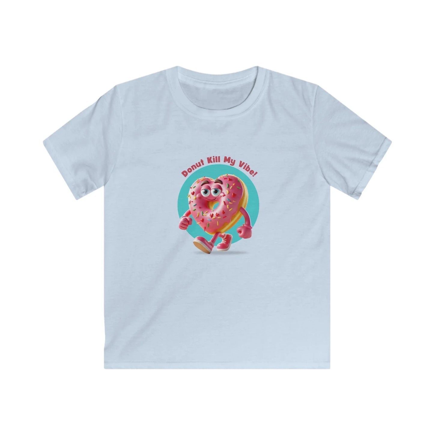 💖 Donut Kill My Vibe! 🍩 Kids Softstyle Tee ✨ Spread the sweet vibes this Valentine's Day! - Whippie's