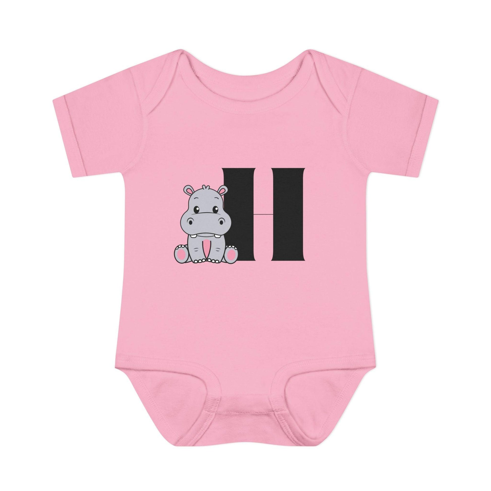 Alphabet Adventures: Letter H - Happy Hippo Baby Onesie H is for Happy Hippo! - Whippie's