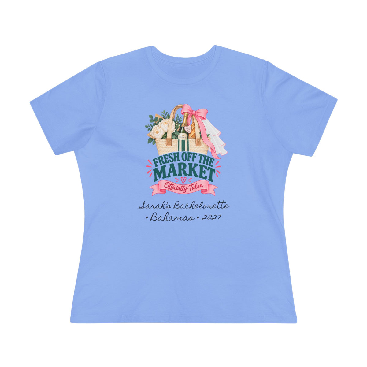 Personalized Fresh Off the Market Shirt | Bride to Be Bachelorette Tee